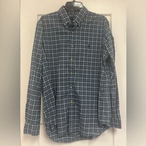 Ralph Lauren Shirt Mens Large Multicolor Plaid Long Sleeve Button Down Pony Logo